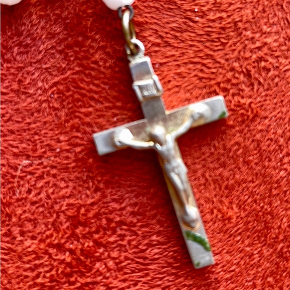 Beautiful Reworked Artisan VINTAGE ROSARY Lariat Style NECKLACE O/S - Picture 10 of 12